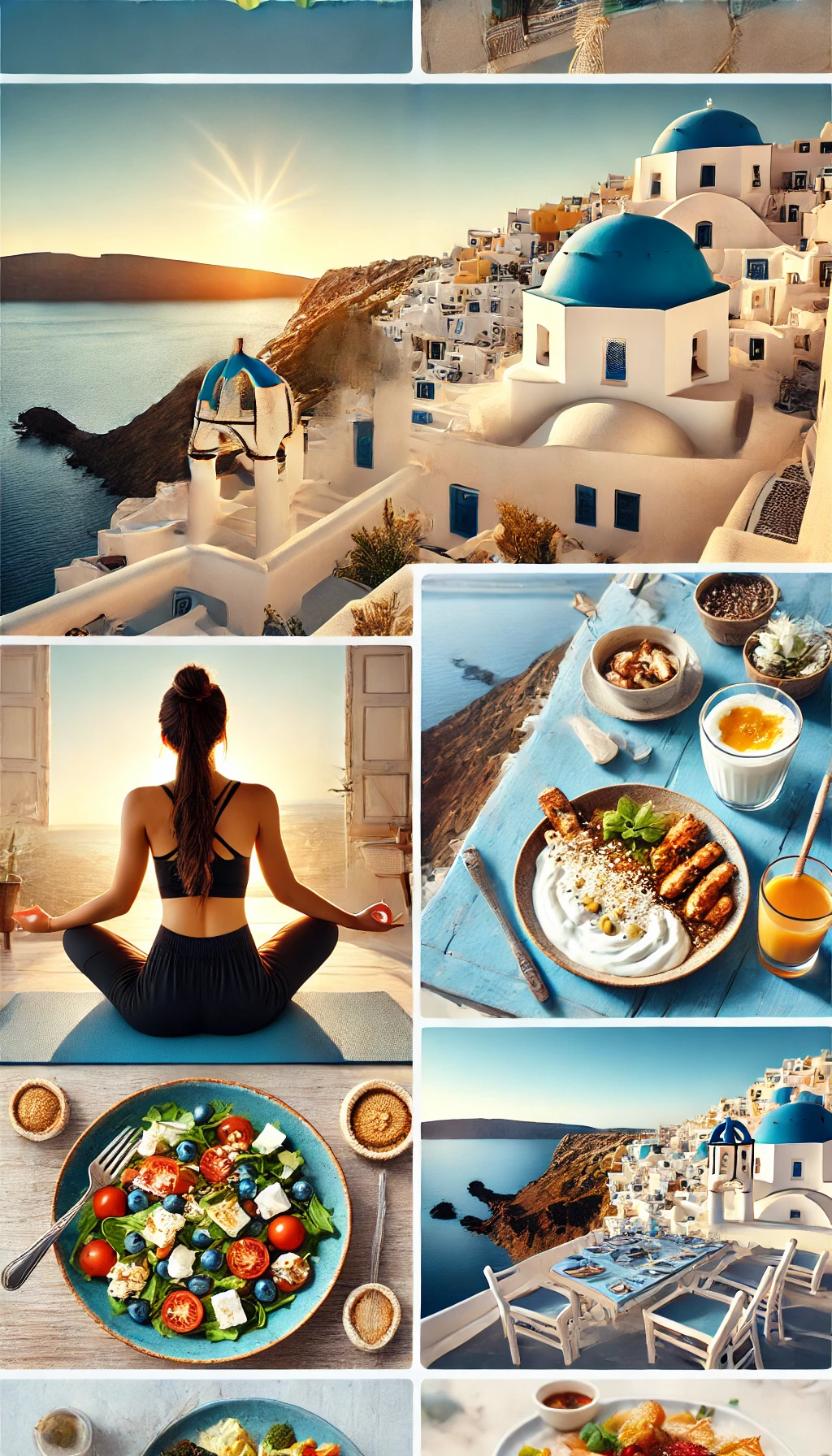 Yoga at Greek island Santorini