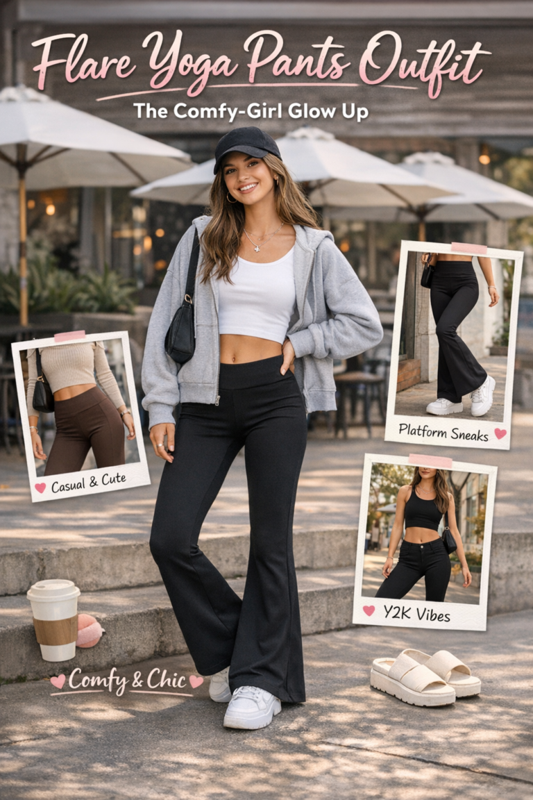 Flare Yoga Pants Outfits: Girl Glow Up
